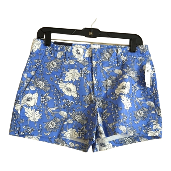 GAP Pants - Gap Blue & White Floral City Shorts Sz 6
